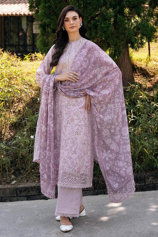 AFROZEH Damask The Holiday Edit'25 Embroidered Lawn 3pcs - Jotey