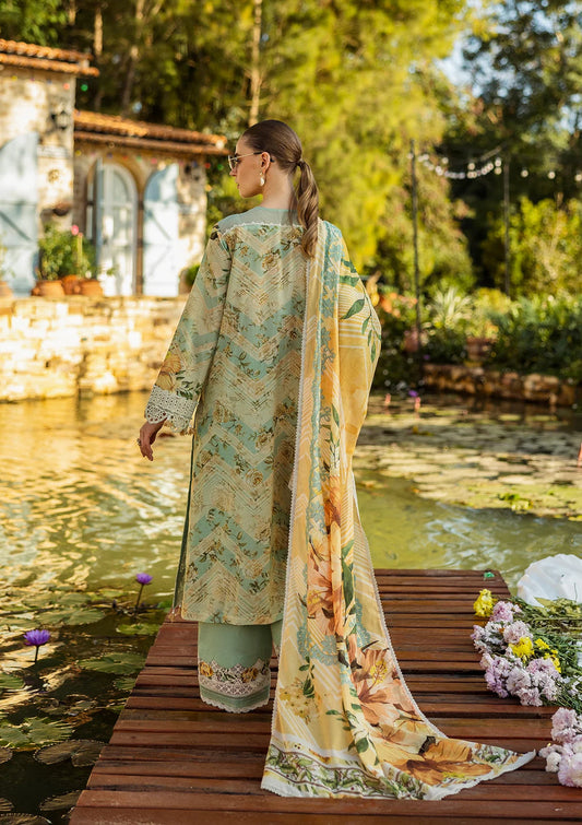 Elaf Print Chikankari Unstitched Lawn 3pcs