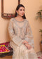 Raya By Hannan Fabrics Luxury Embroidered Chiffon Semi-Stitched 3pcs - Jotey