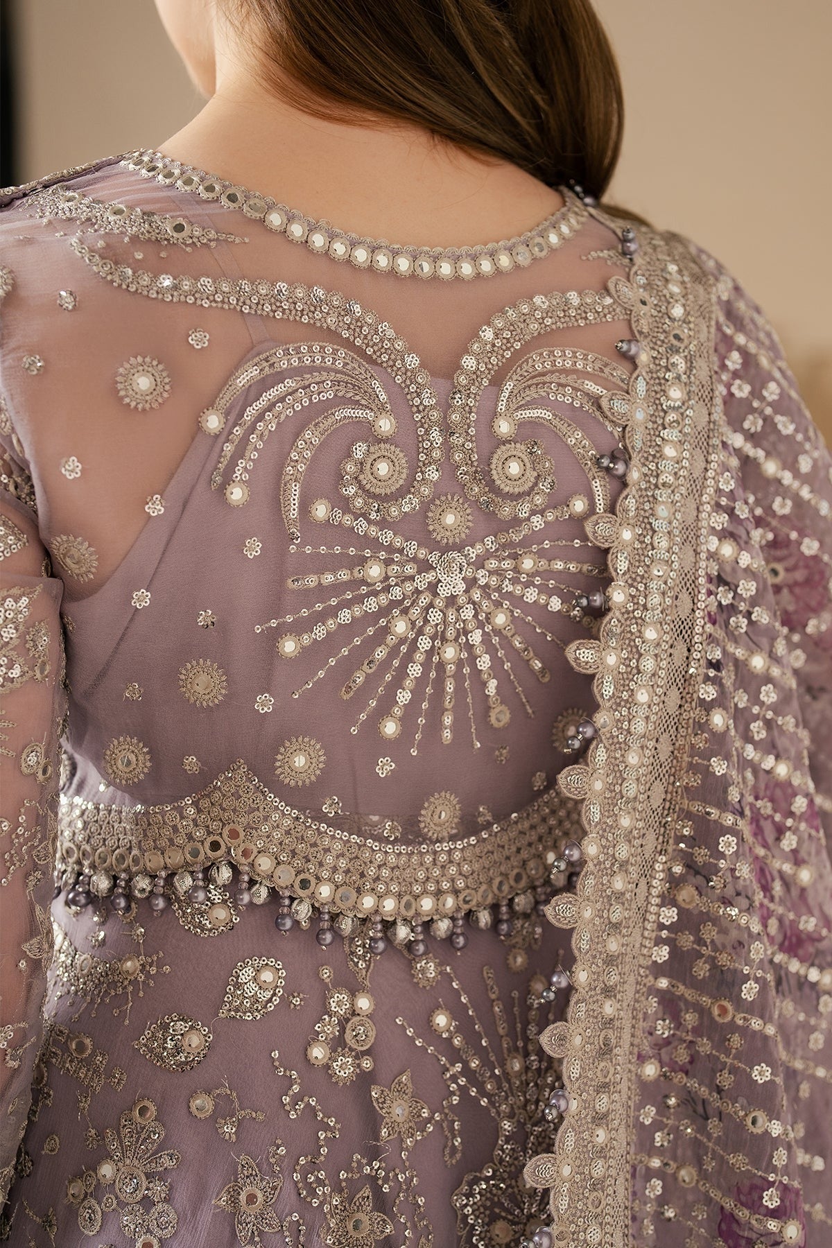 JAZMIN Wedding Formals Embroidered Chiffon Unstitched 3pcs