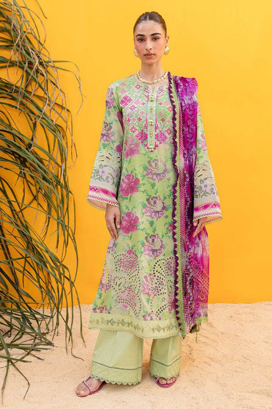 Nureh Gardenia Embroidered Lawn Unstitched 3pcs - Jotey
