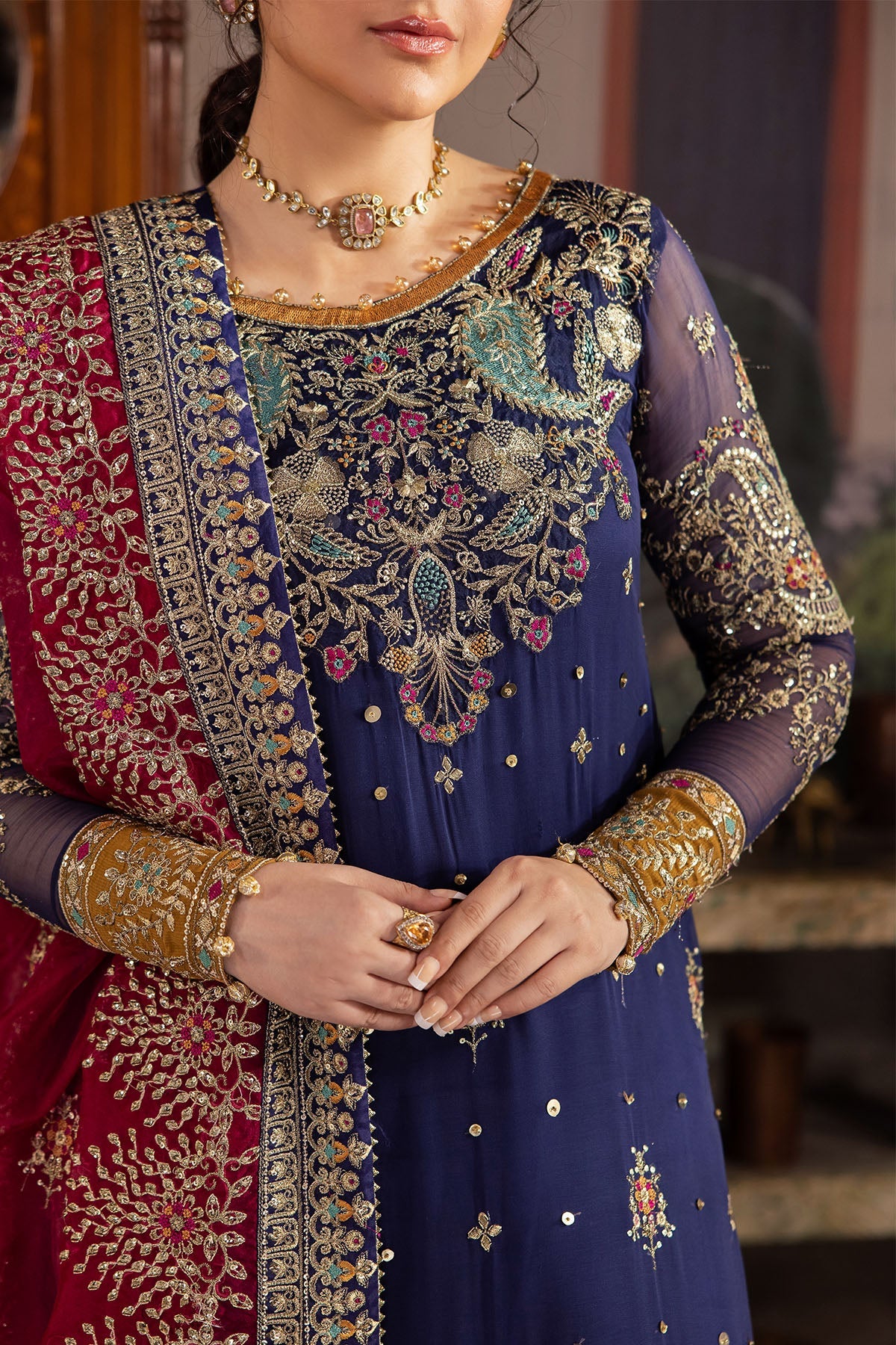 Alfaaz Embroidered Luxury Festive Edition Unstitched 3pcs
