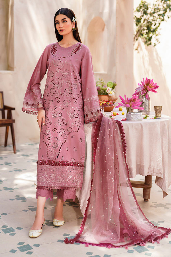 Nureh Dhoop Kinaray Embroidered Chikankari Lawn 3pcs - Jotey
