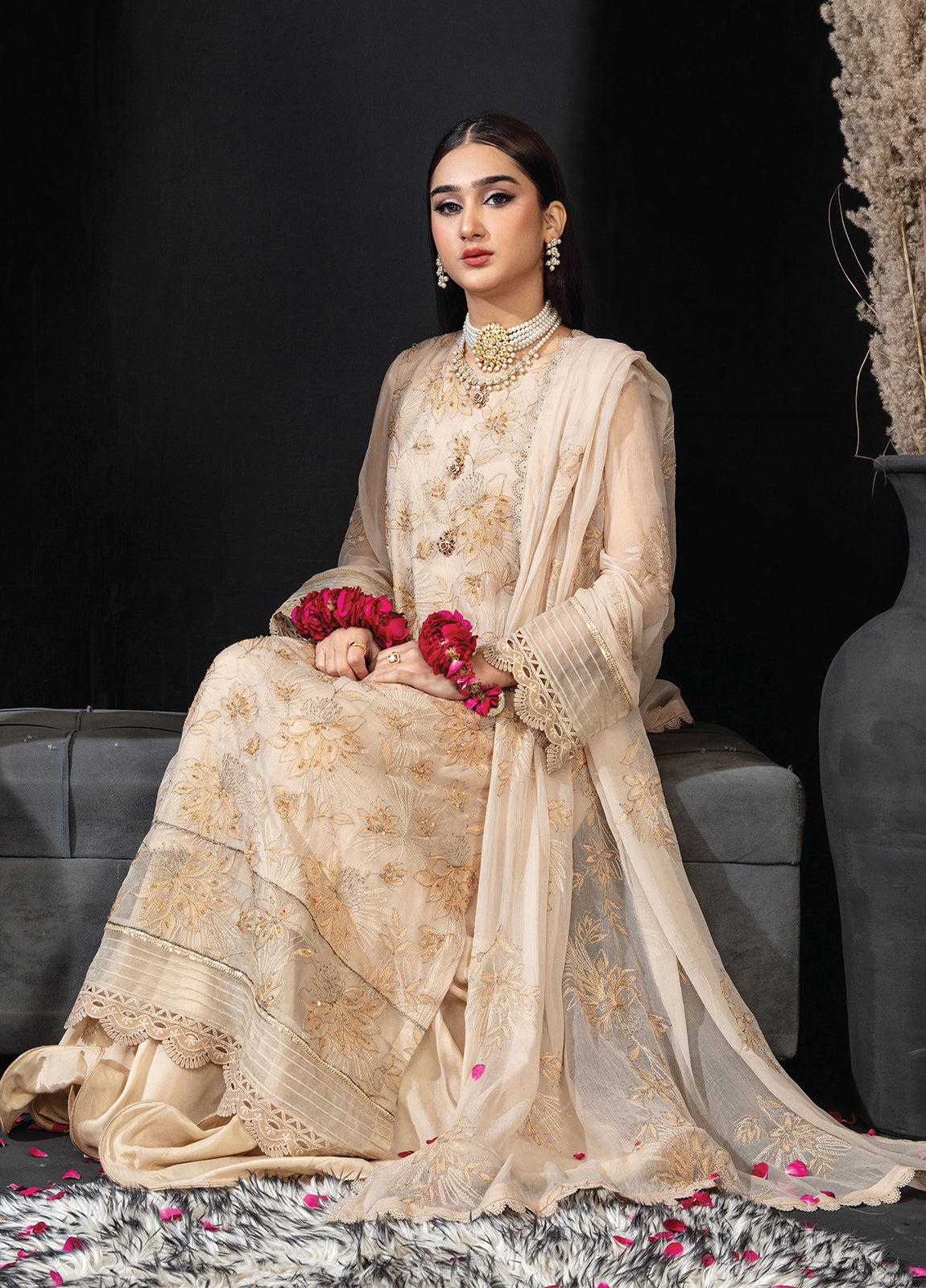 Khoobsurat Libas By Anaya Hoor Signature Chiffon Unstitched 3pcs