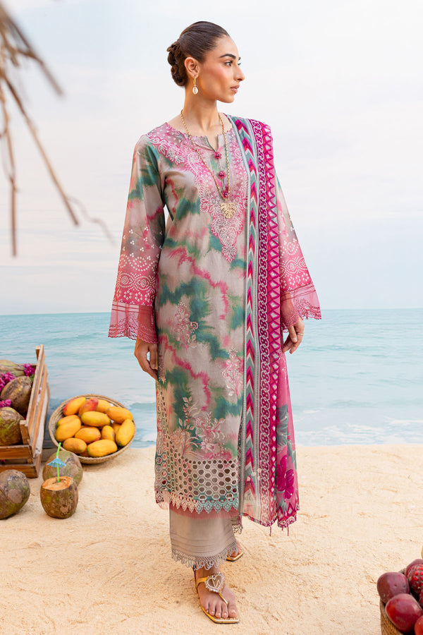 Nureh Gardenia Embroidered  Lawn Unstitched 3pcs - Jotey