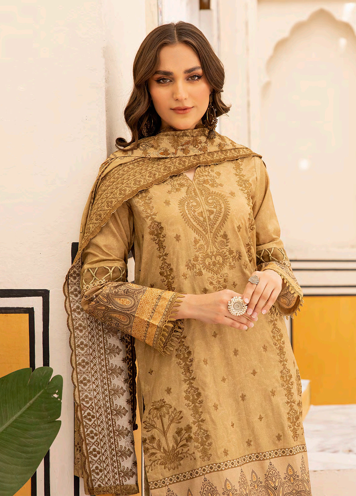 Almaas By Johra Embroidered & Printed Lawn Unstitched 3Pcs