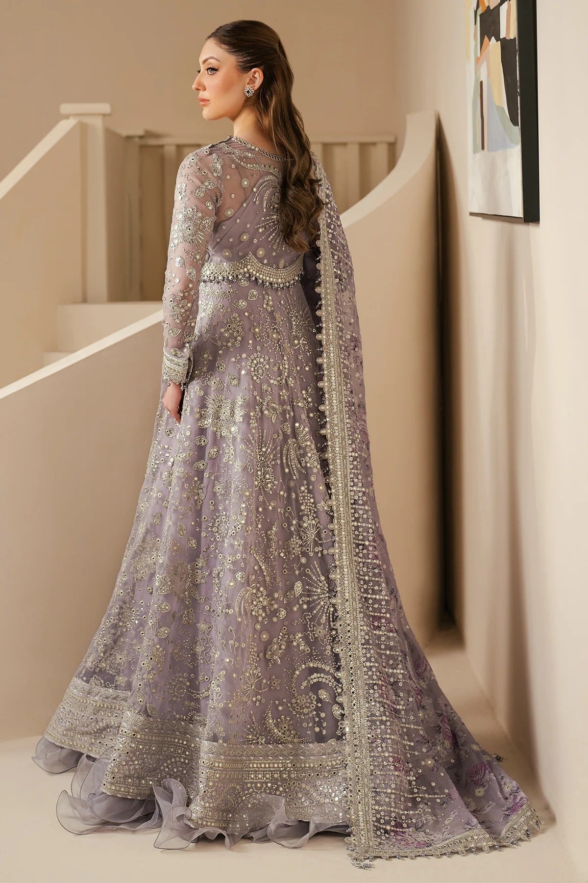 JAZMIN Wedding Formals Embroidered Chiffon Unstitched 3pcs