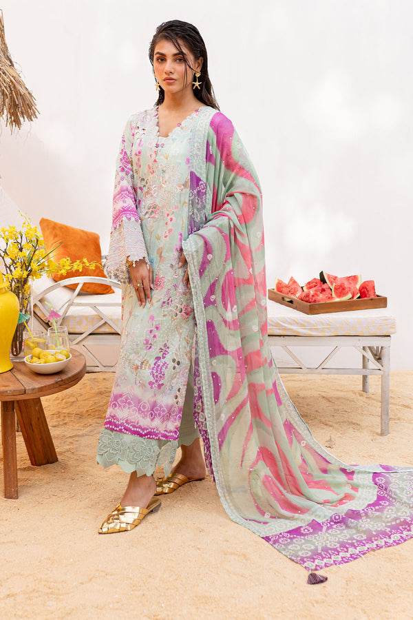 Nureh Gardenia Embroidered Lawn Unstitched 3pcs - Jotey