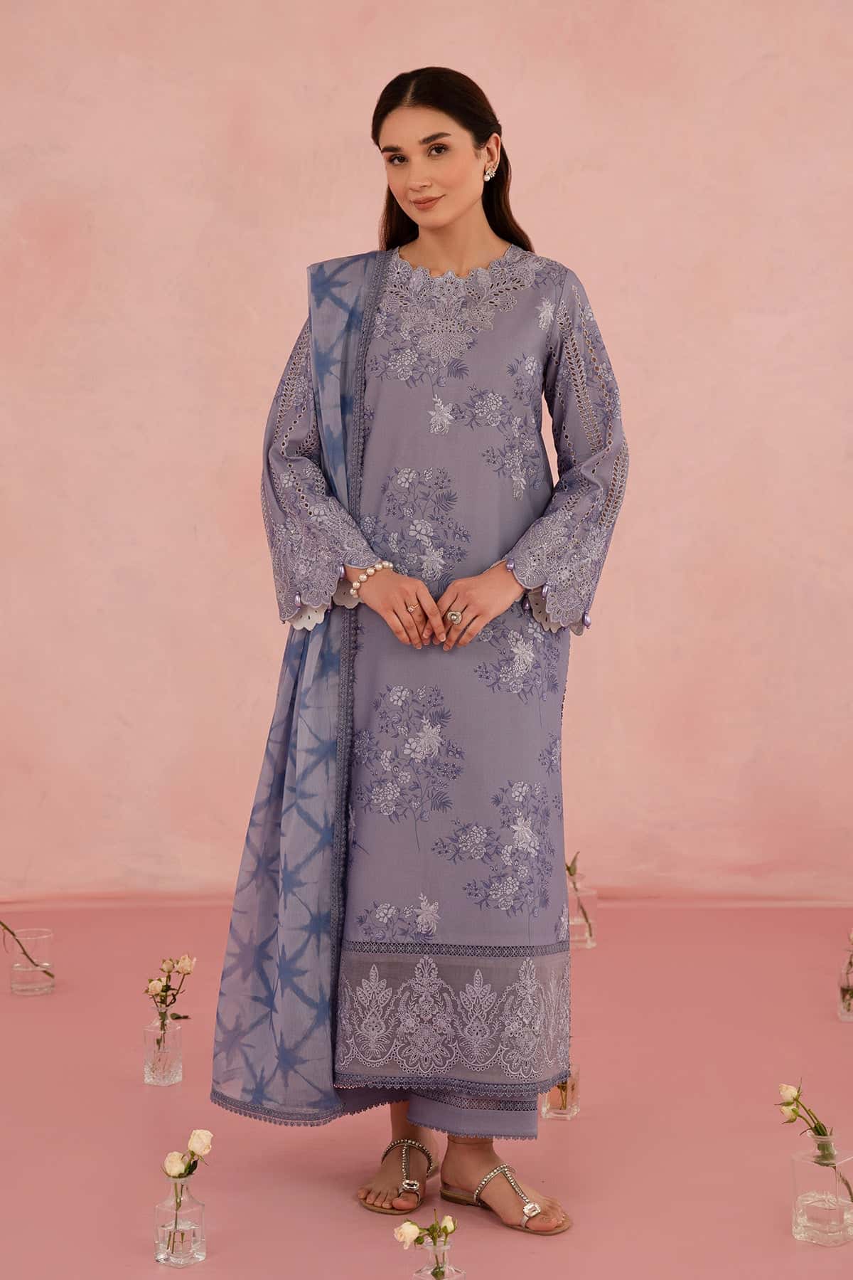 Floral Charm By Afrozeh Embroidered Lawn Unstitched 3pcs
