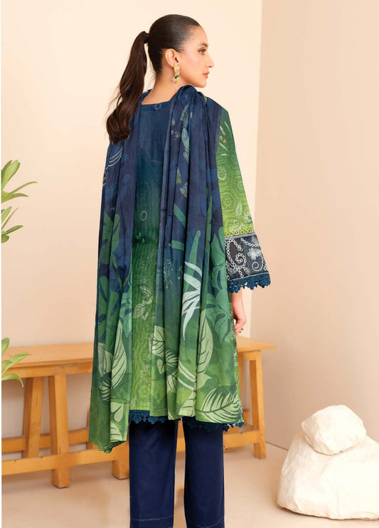 Wisam by Johra Chikankari Embroidered Printed Bana Dora Lawn Unstitched 3Pcs