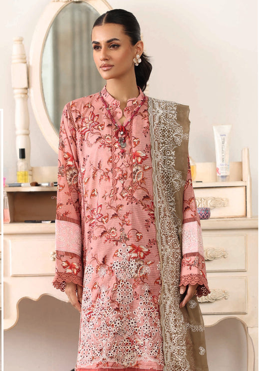 Shamna By Johra Embroidered Chikankari Printed Lawn Unstitched 3Pcs