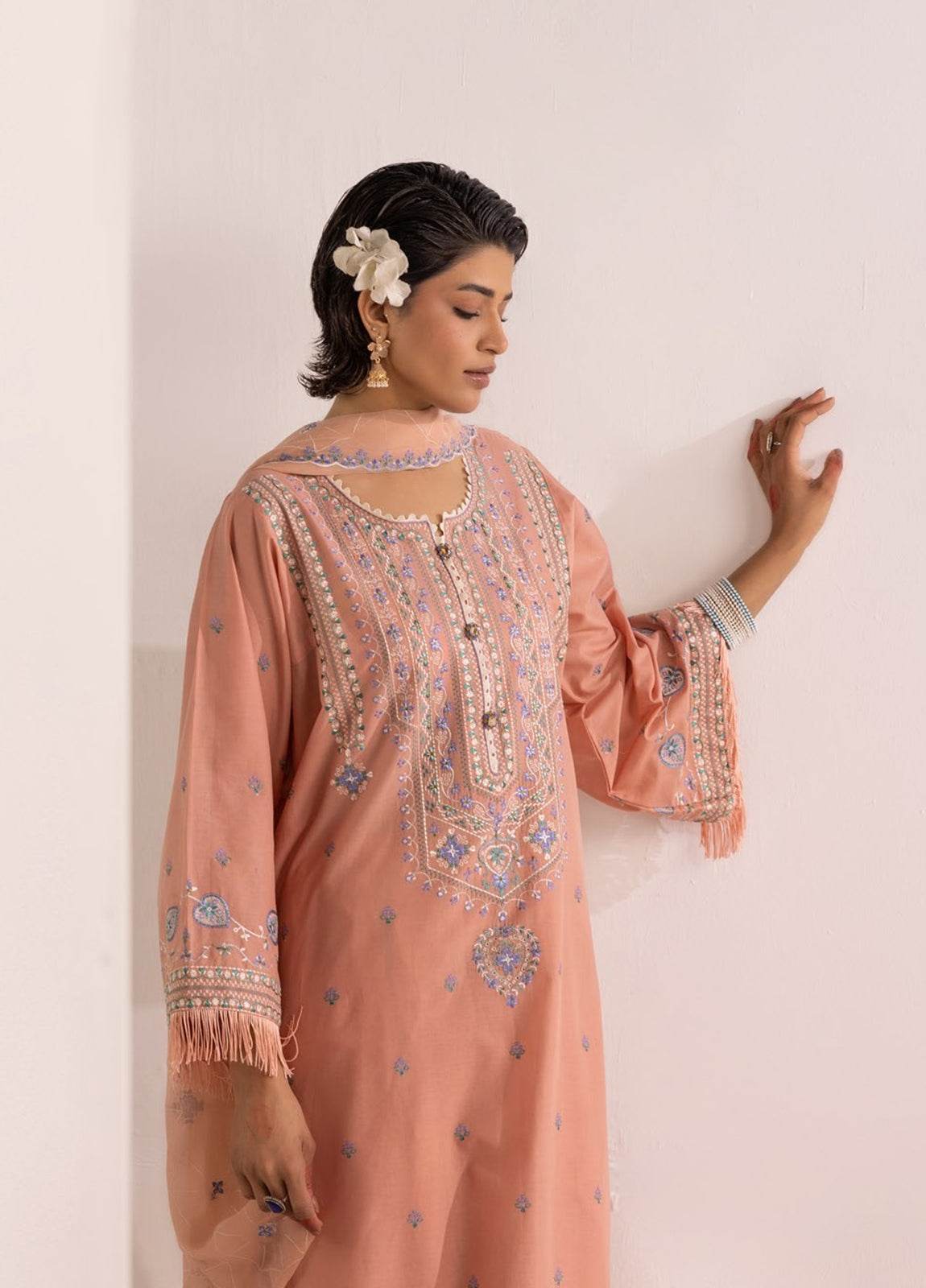 Gul-E-Bahaar By Khoobsurat Embroidered Lawn Unstitched 3pcs - Jotey