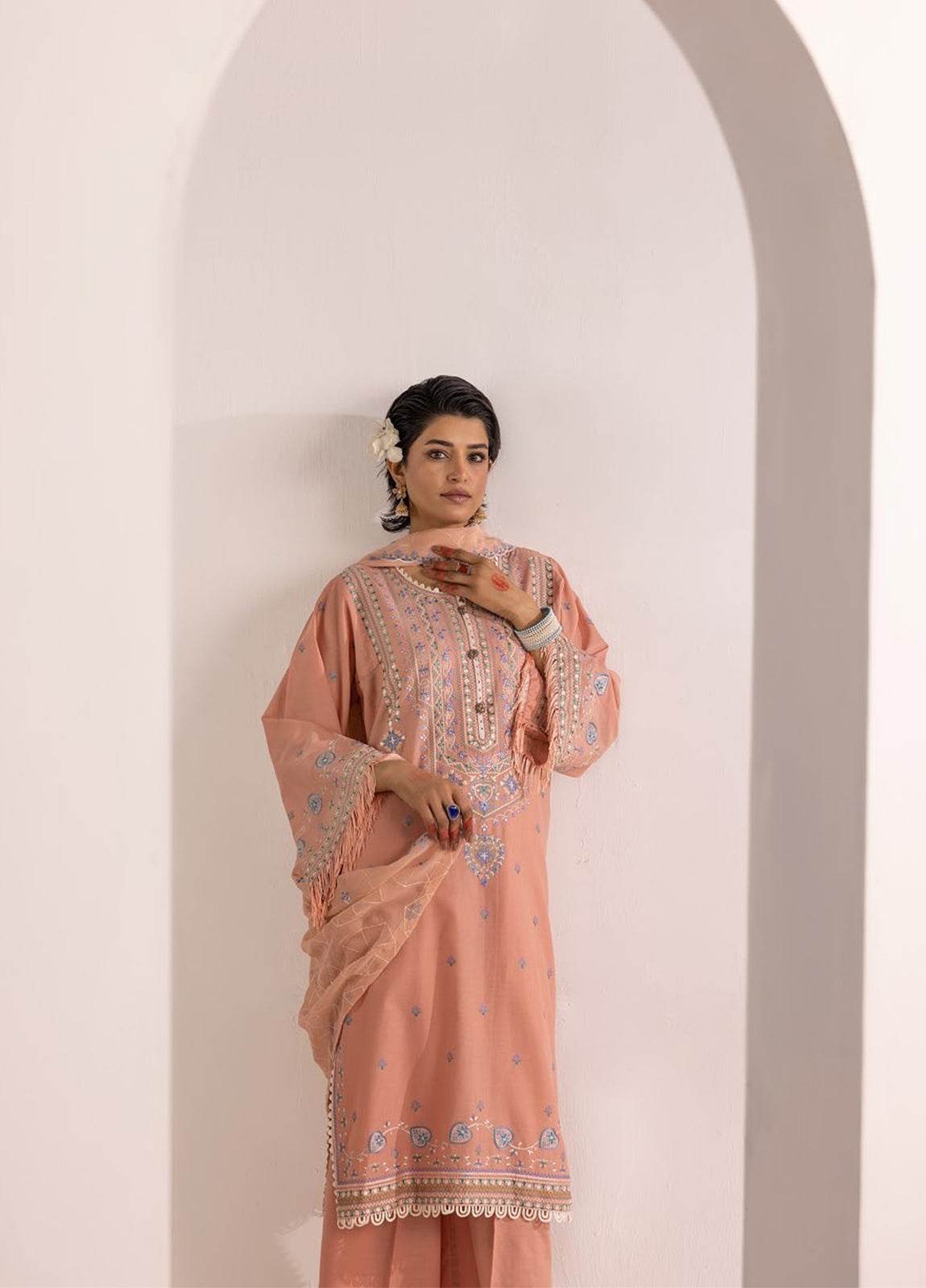 Gul-E-Bahaar By Khoobsurat Embroidered Lawn Unstitched 3pcs - Jotey