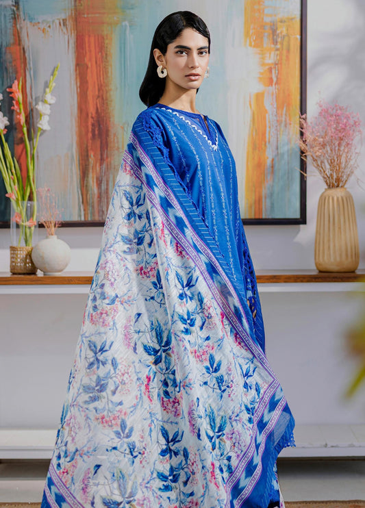 Zellbury Chikankari Embroidered Lawn Unstitched 3Pcs