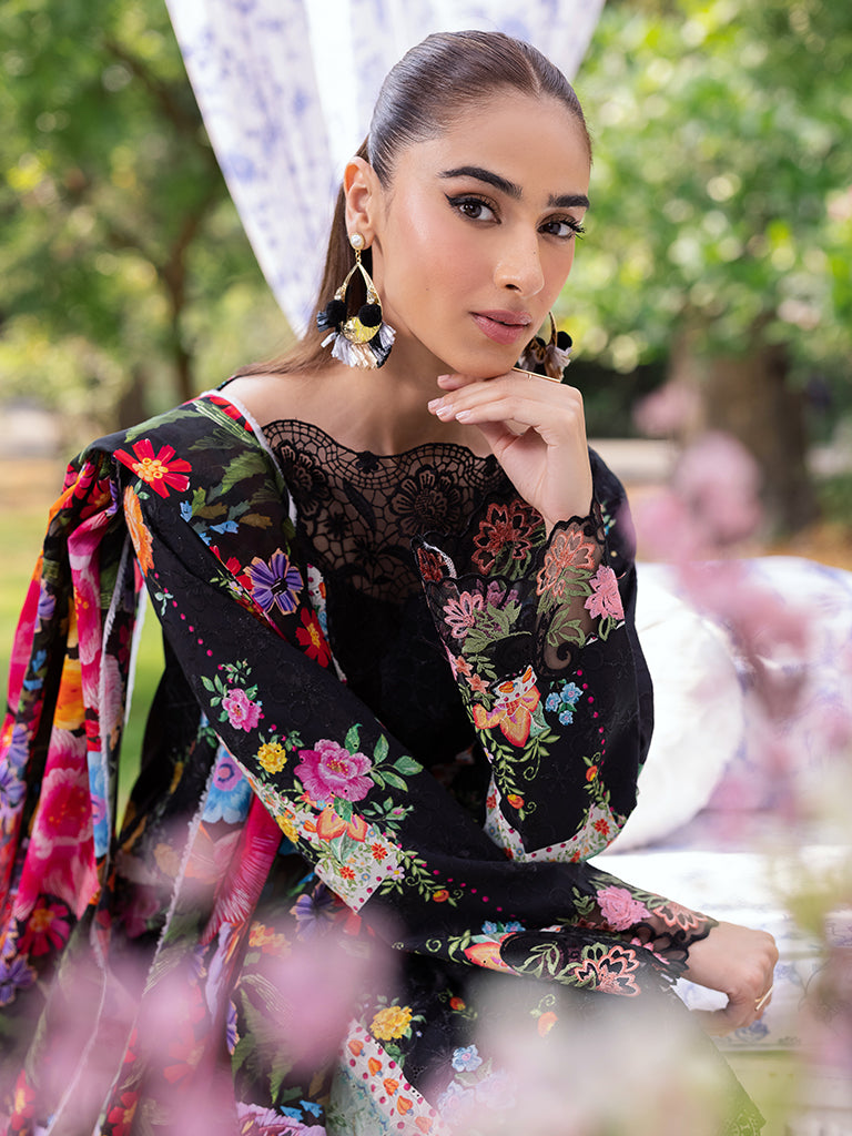RAJBARI Printkari Sehiffli Exclusive Embroidered Unstitched 3pcs