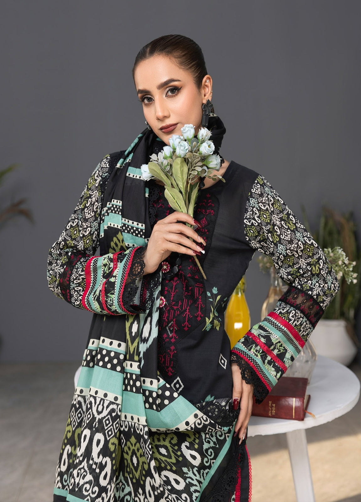 Janan By Sidra Aleem Embroidered Lawn Unstitched 3Pcs
