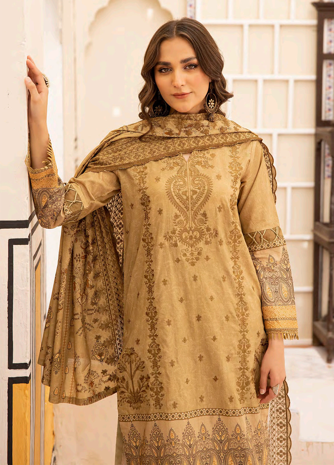 Almaas By Johra Embroidered & Printed Lawn Unstitched 3Pcs
