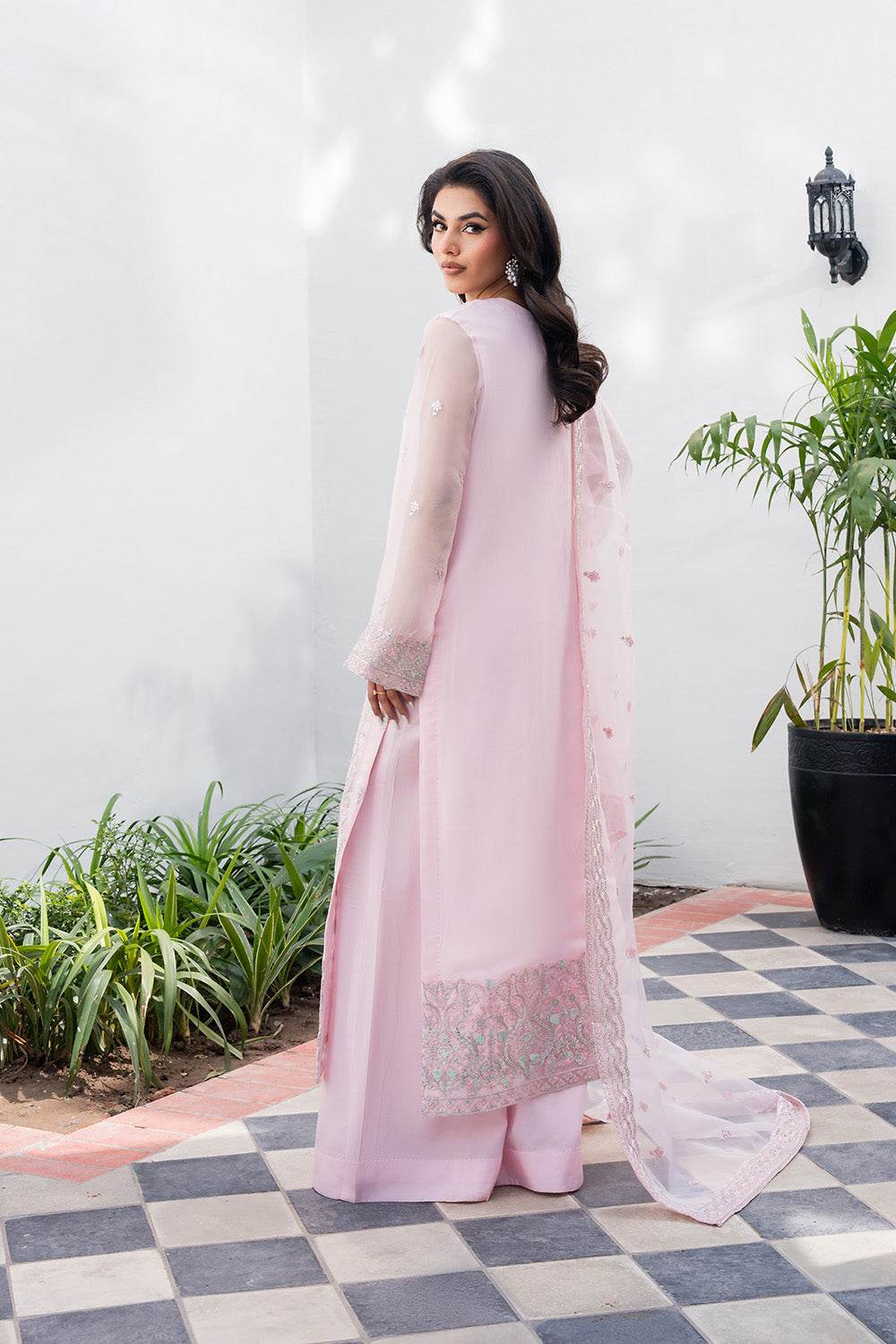 Tarz by Freesia Embroirdered Chiffon Unstitched 3 Piece - Jotey