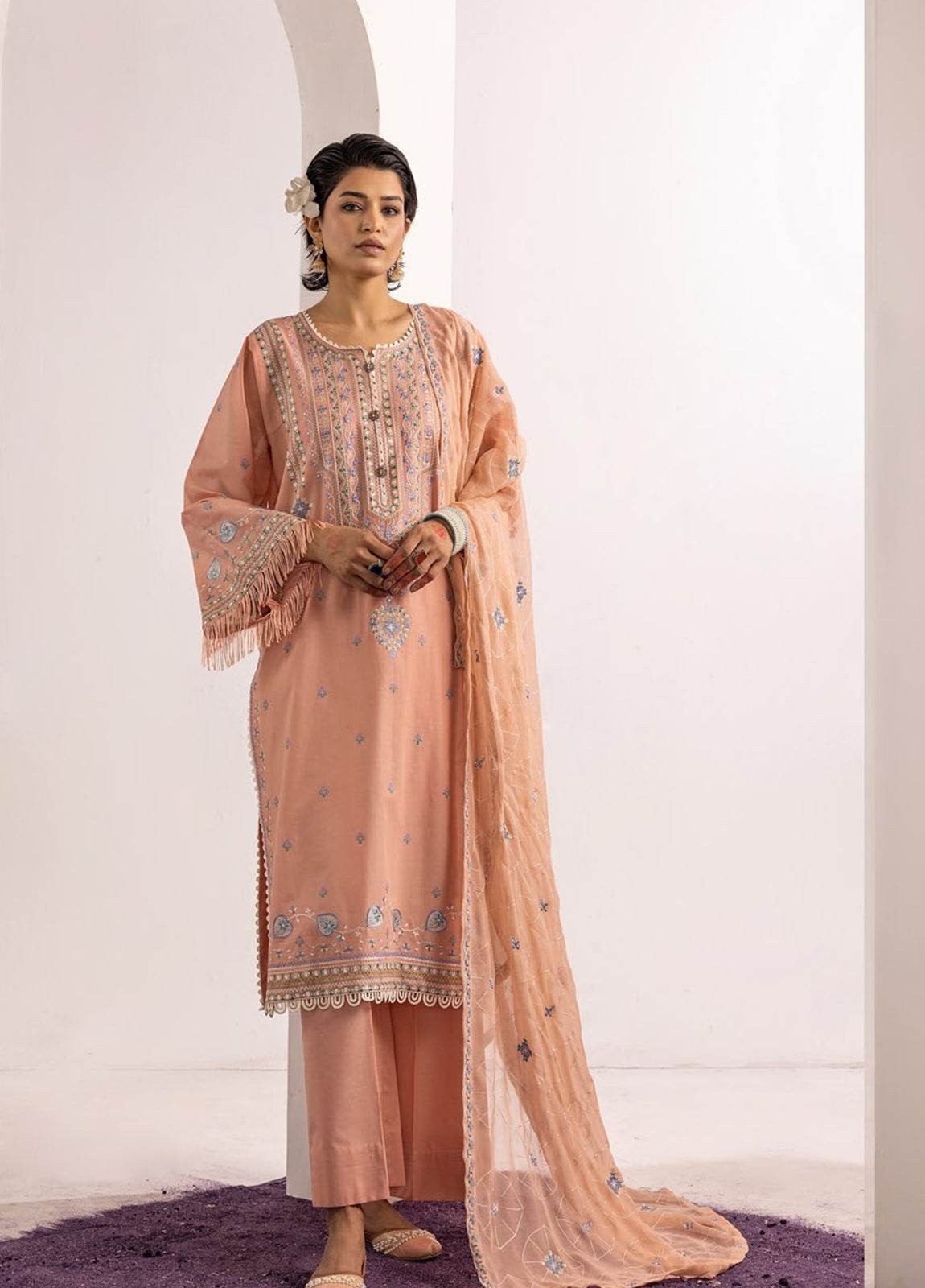 Gul-E-Bahaar By Khoobsurat Embroidered Lawn Unstitched 3pcs - Jotey