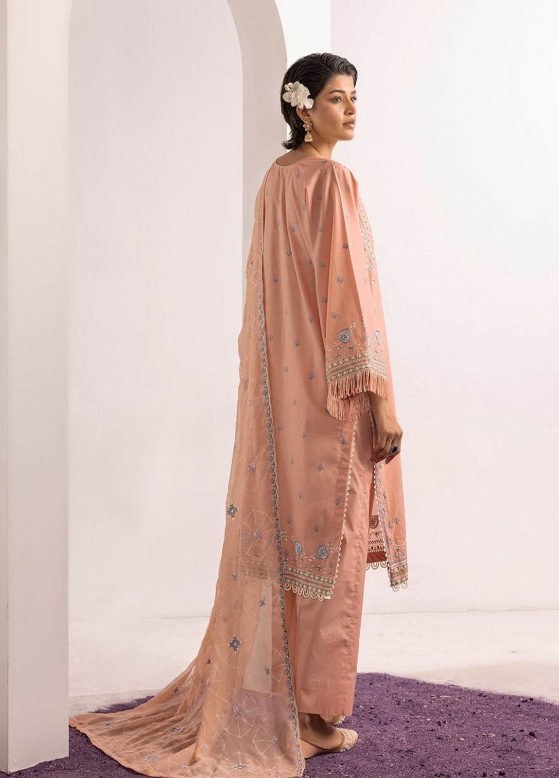 Gul-E-Bahaar By Khoobsurat Embroidered Lawn Unstitched 3pcs - Jotey