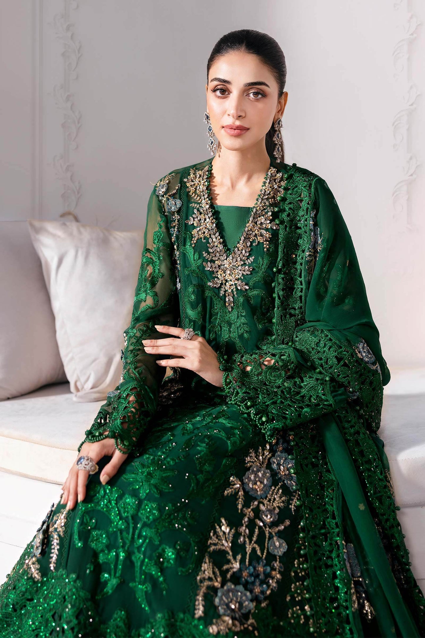 MARIA B. Embroidered Vol-30 Luxury Unstitched 3pcs - Jotey