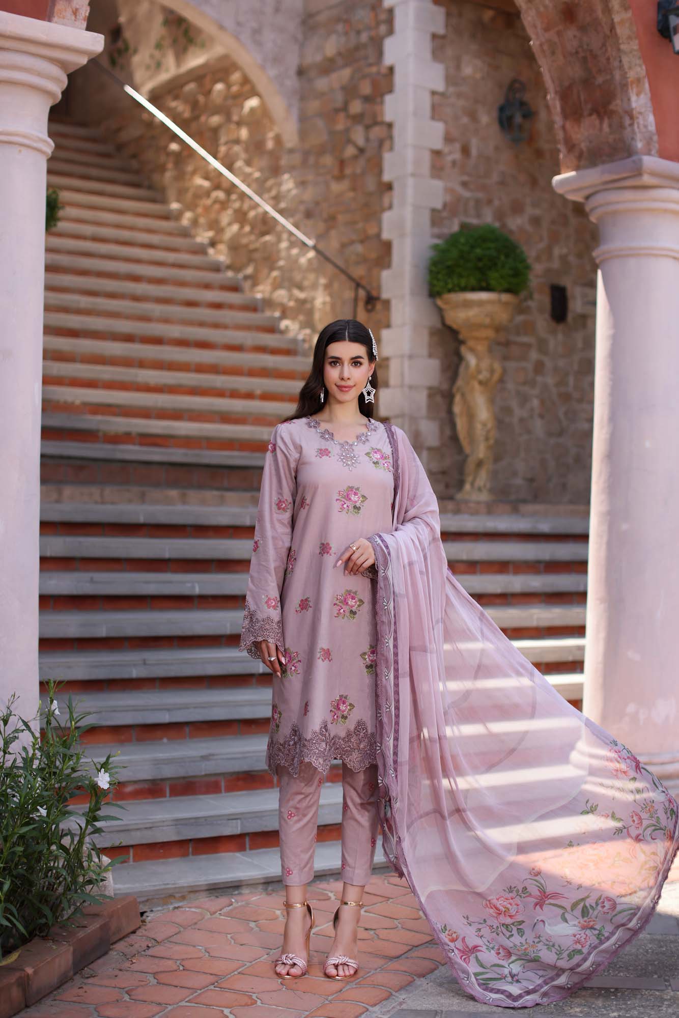 Noor By Saadia Asad Eid Luxe Printkari Embroidered Lawn Unstitched 3pcs