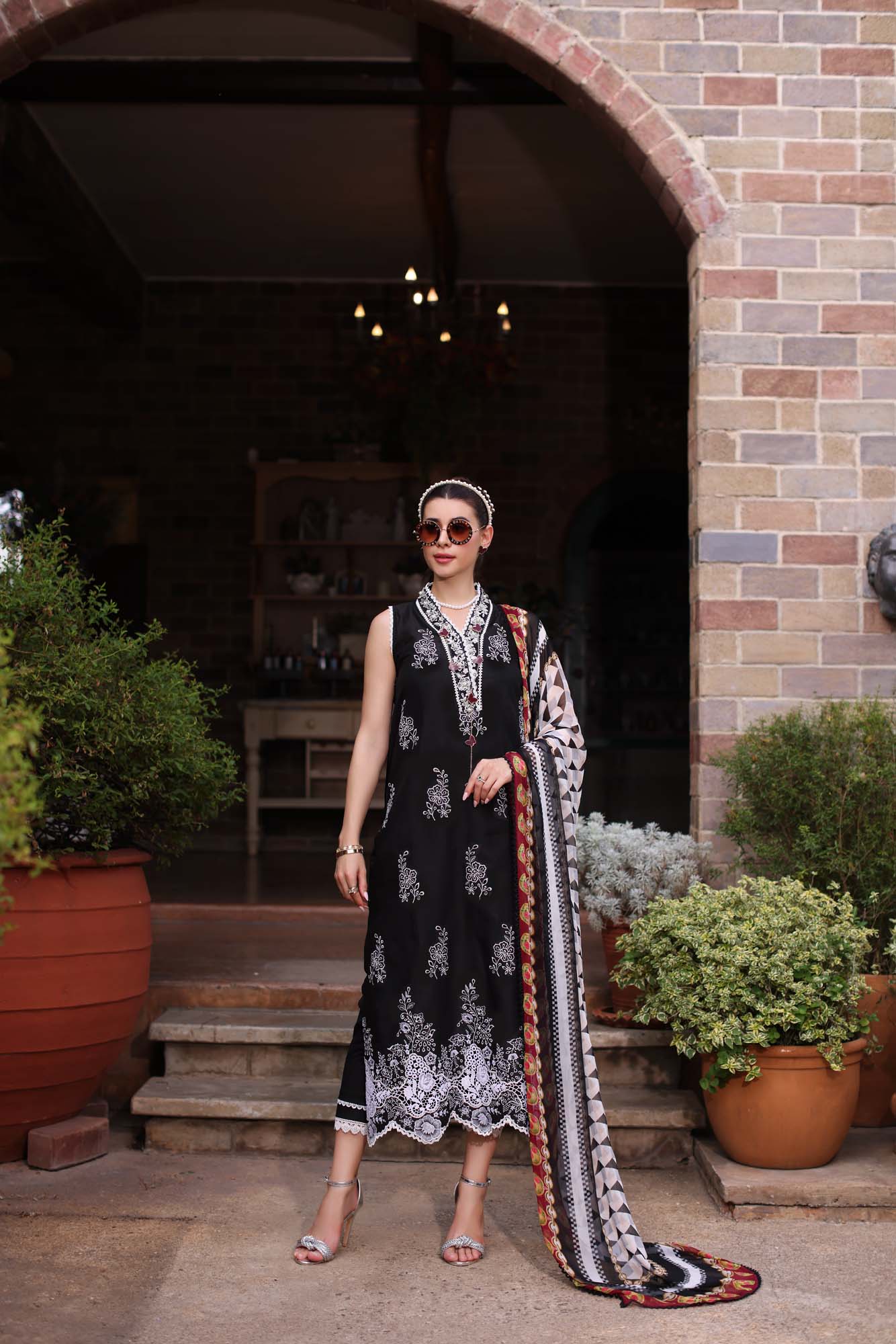 Noor By Saadia Asad Eid Luxe Printkari Embroidered Lawn Unstitched 3pcs