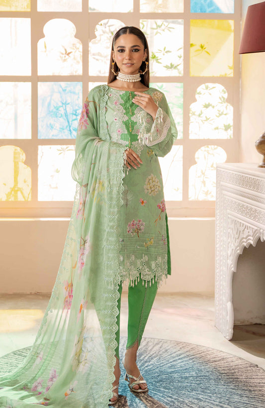 Sunshine Bloom By Alzohaib Premium Printed Embroidered Unstitched 3pcs