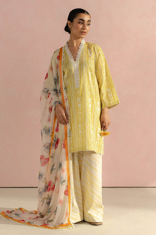Coco By Zara Shahjahan Digital Printed Lawn Unstitched 3pcs - Jotey