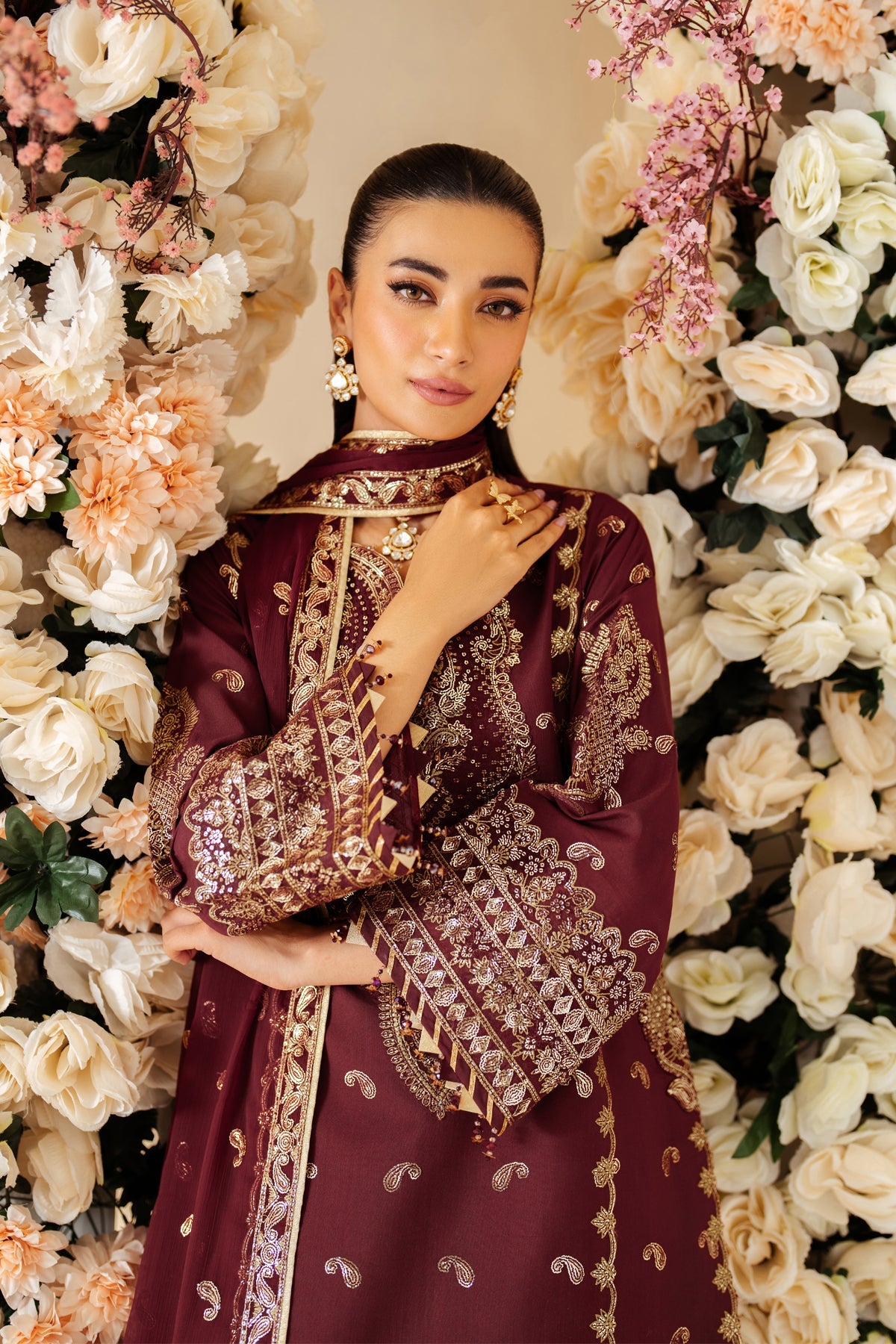 Luxe Raw Silk By Alizeh Embroidered Organza Unstitched 3pcs