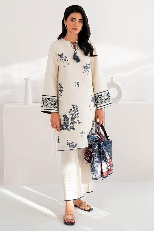 JAZMIN Embroidered Dobby Summer Lawn Unstitched 3pcs - Jotey