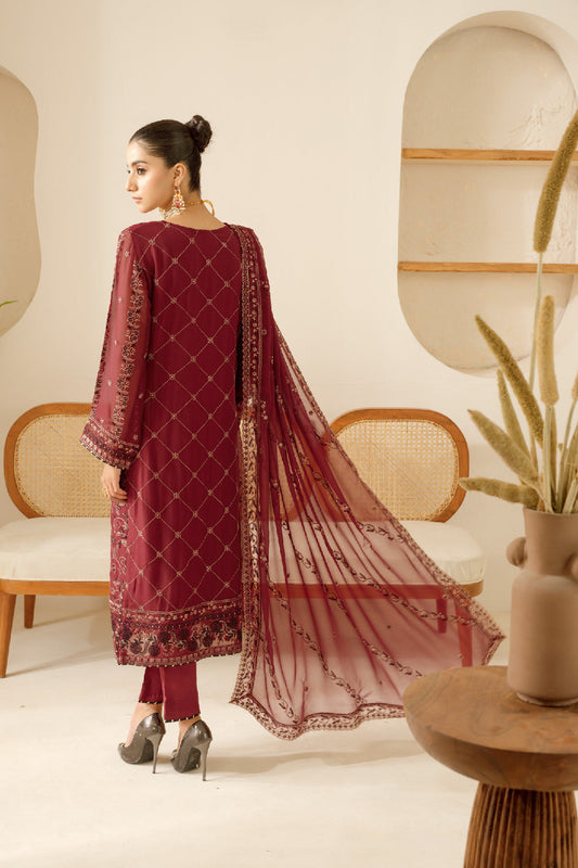Sonehri By Ramsha Chiffon Unstitched 3pcs