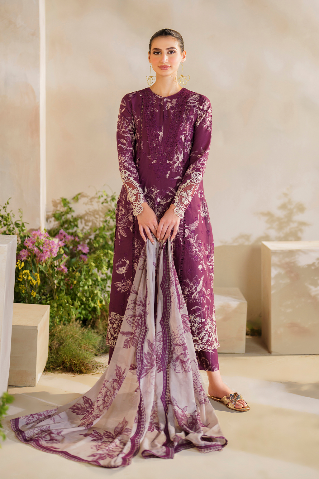 Iznik Festive Lawn Embroidered Unstitched 3pcs - Jotey