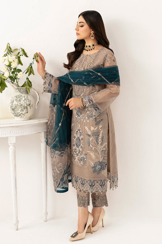Minhal By Ramsha Chiffon Vol-11 Semi-Stitched 3pcs