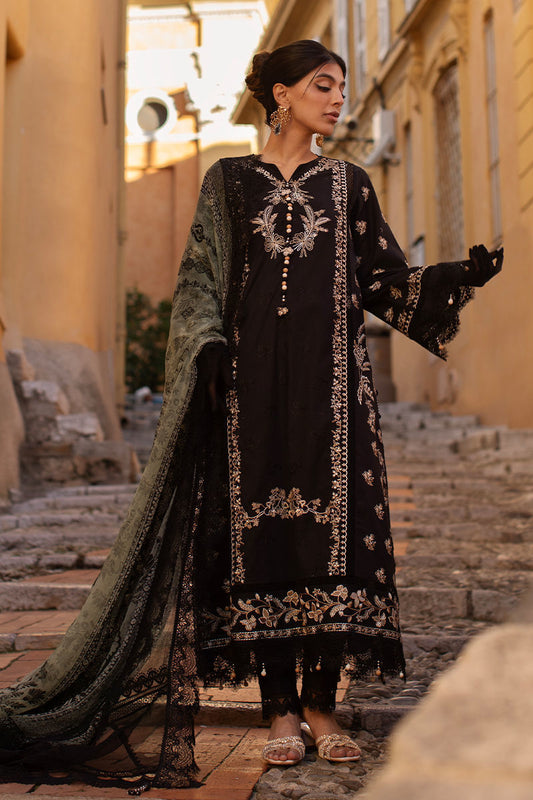Zoha By Ansab Jahangir Embroidered Luxury Lawn'25 Unstitched 3pcs