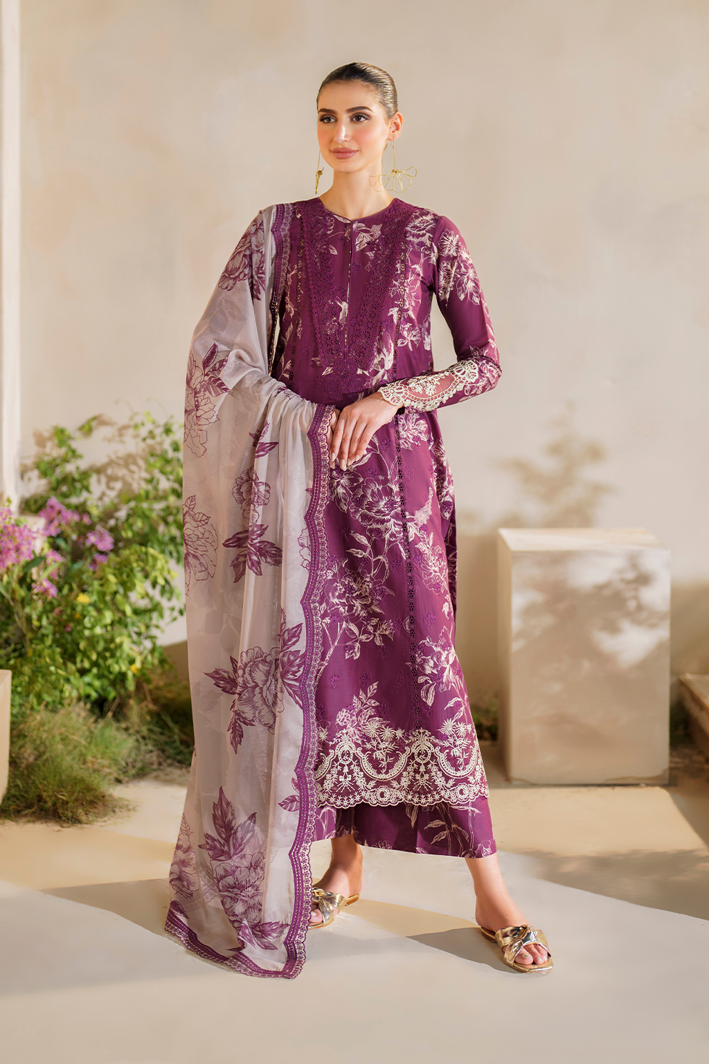 Iznik Festive Lawn Embroidered Unstitched 3pcs - Jotey