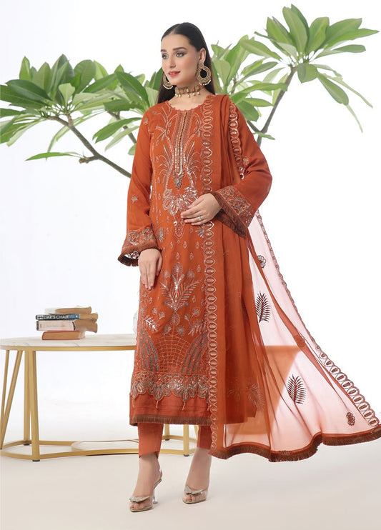Chandni Raatein By Bin Khalid Embroidered Chiffon Unstitched 3pcs