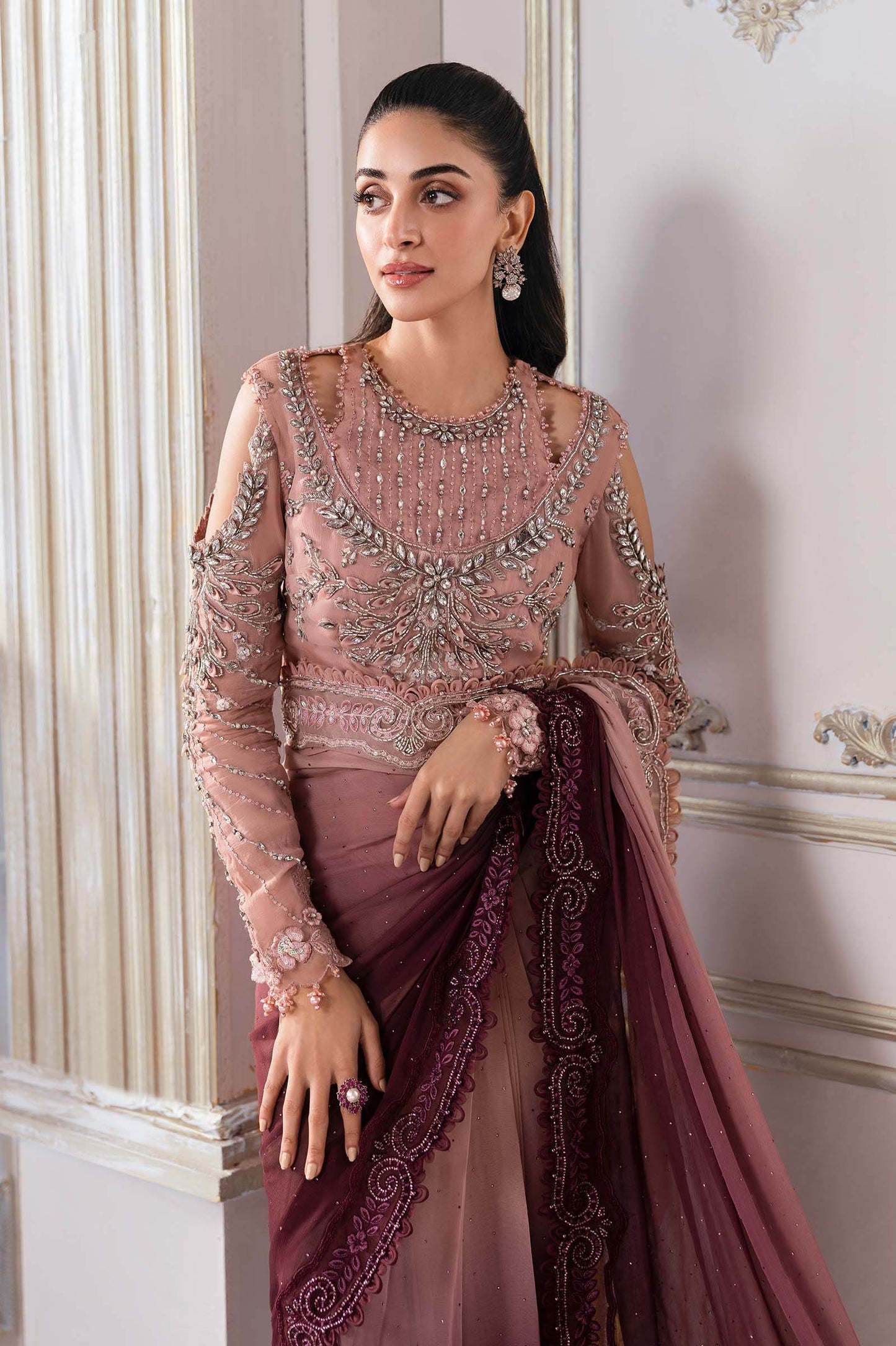 MARIA B. Embroidered Vol-30 Luxury Unstitched 3pcs - Jotey