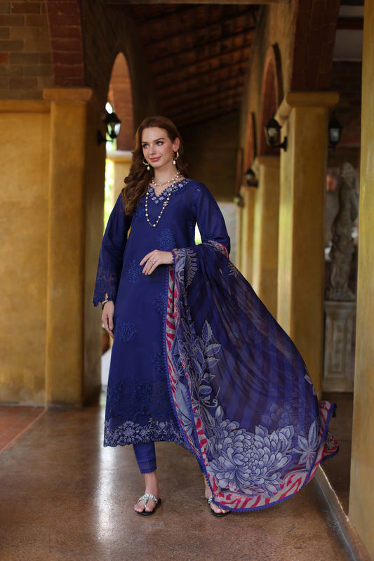 Noor By Saadia Asad Eid Luxe Printkari Embroidered Lawn Unstitched 3pcs