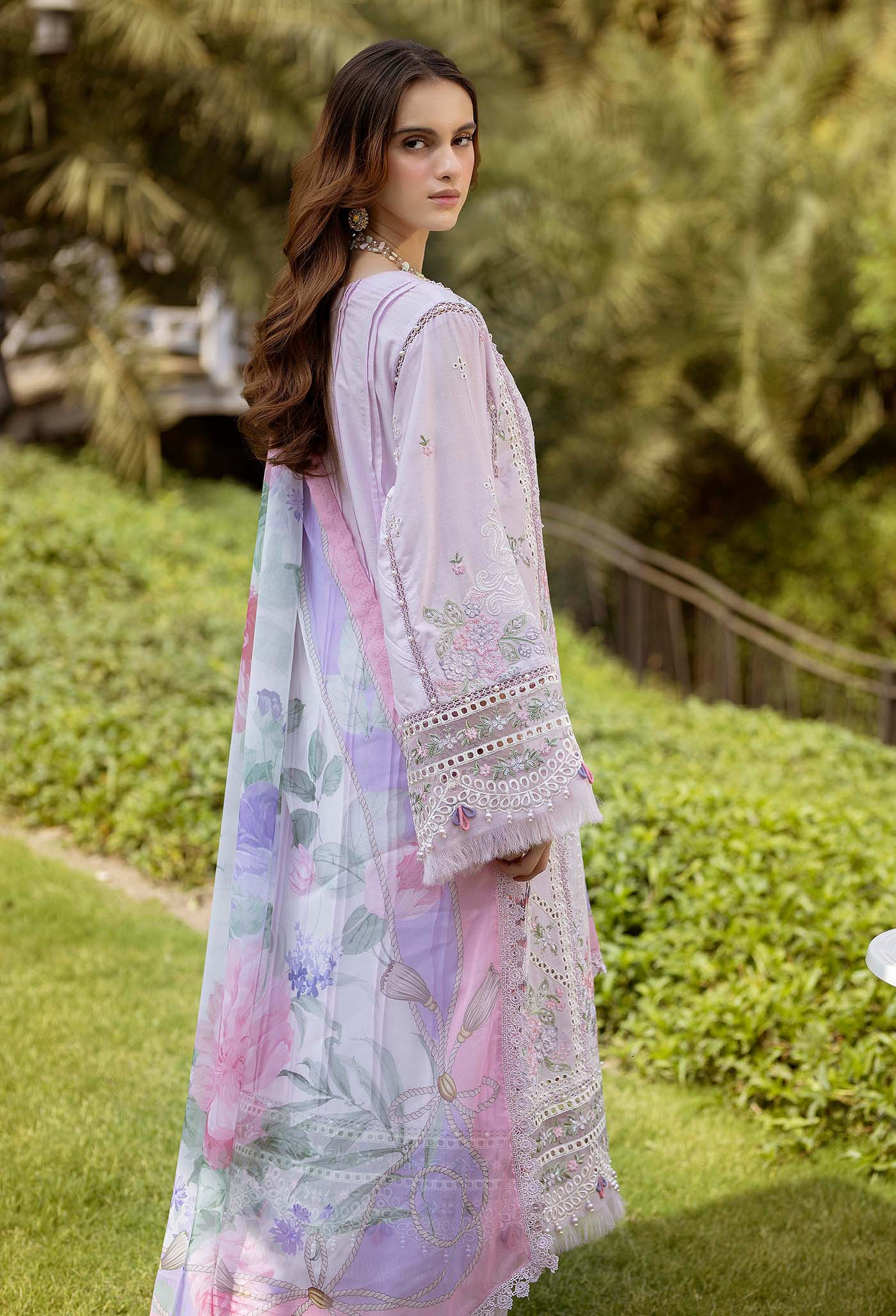 Adan's Libas Gardenia Embroiderd Unstitched Lawn 3 Piece