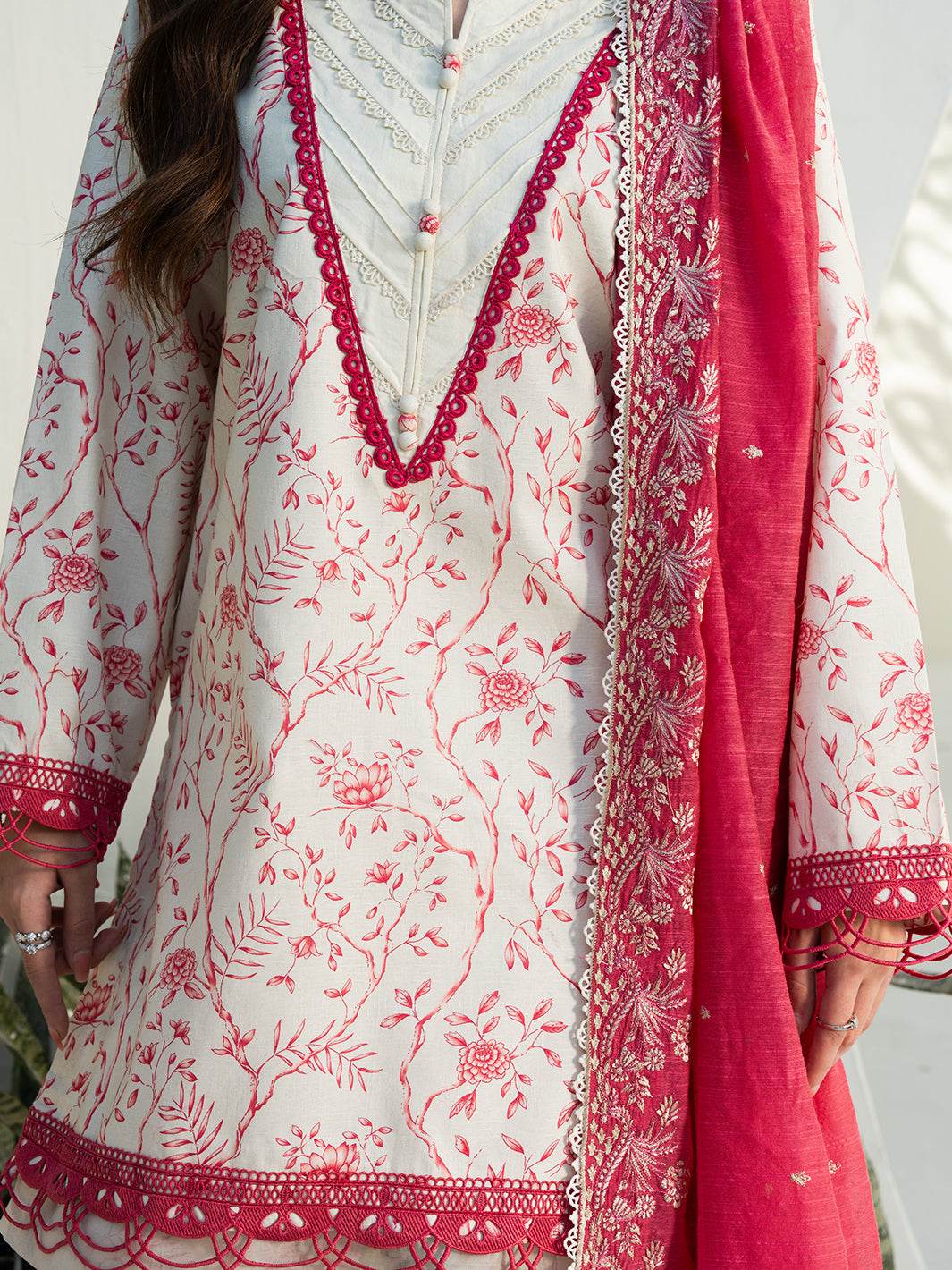 F&F Prints By Faiza Faisal Digital Printed Unstitched Lawn 3pcs - Jotey