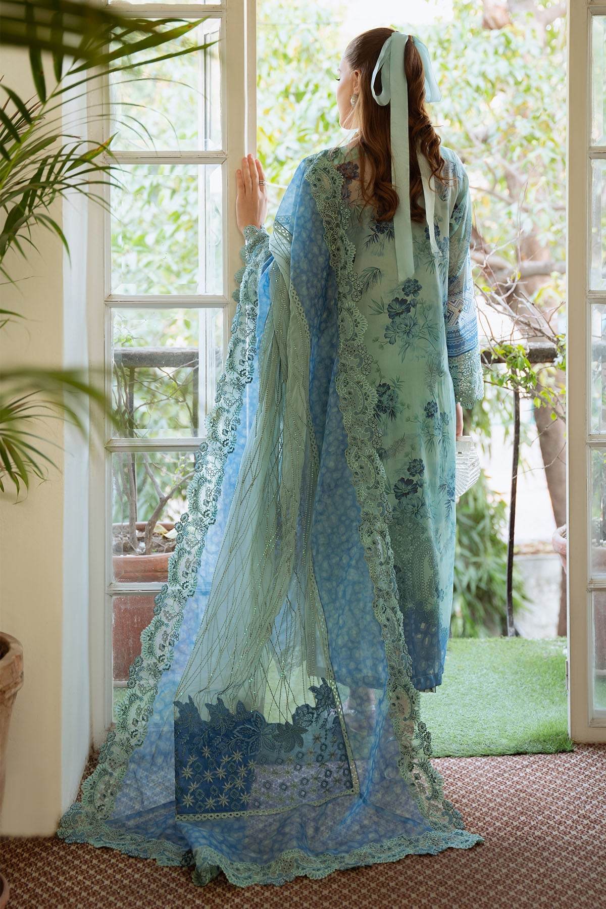 Nureh Maya Swiss Lawn Embroidered Unstitched 3pcs - Jotey
