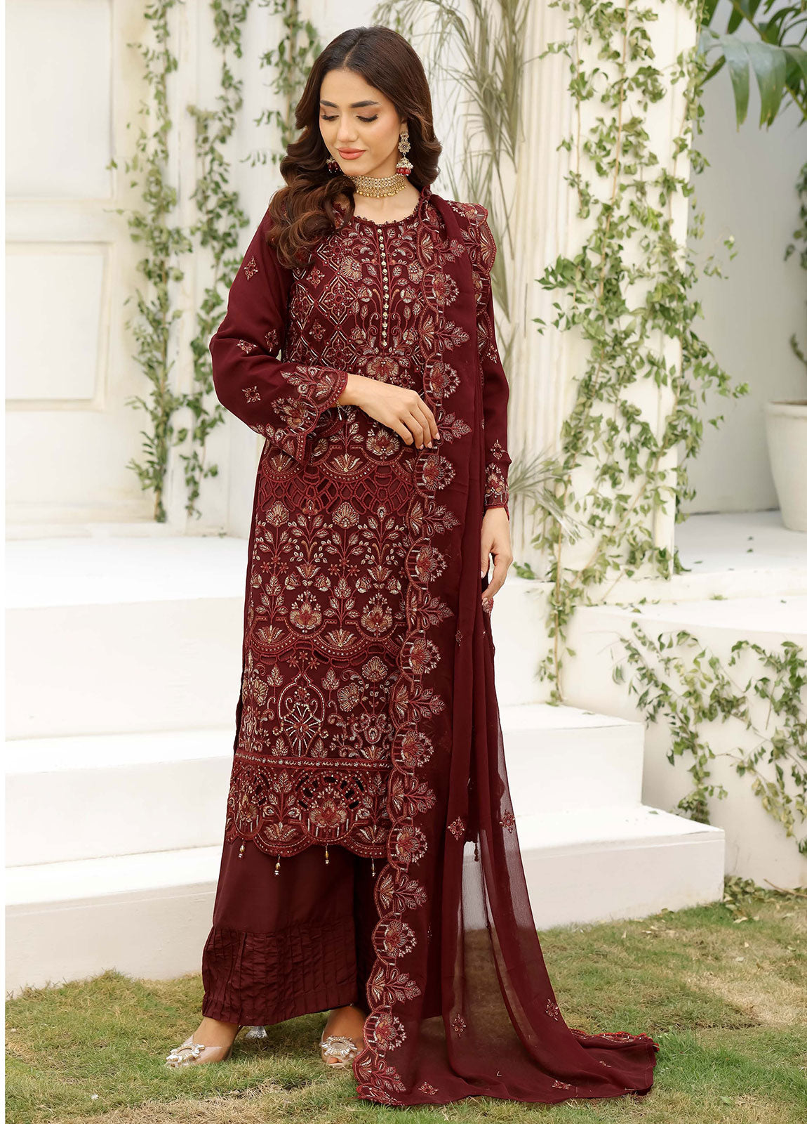 Lavish by Bin Hameed Luxury Embroidered Chiffon Semi-Stitched 3Pcs