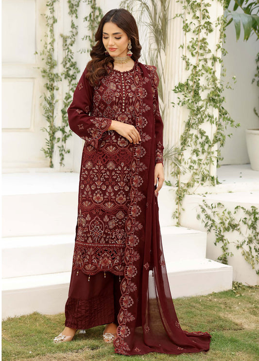 Lavish by Bin Hameed Luxury Embroidered Chiffon Semi-Stitched 3Pcs