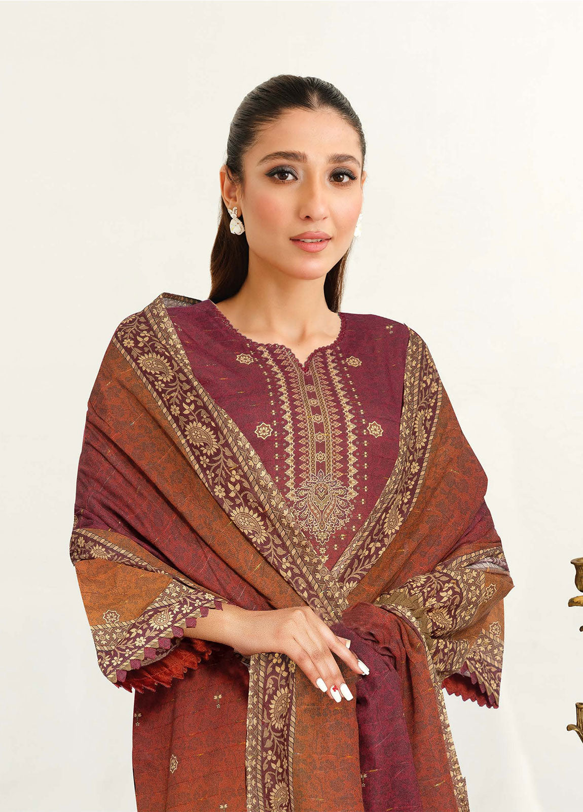 Roshna By Johra Embroidered Printed Lawn Unstitched 3Pcs