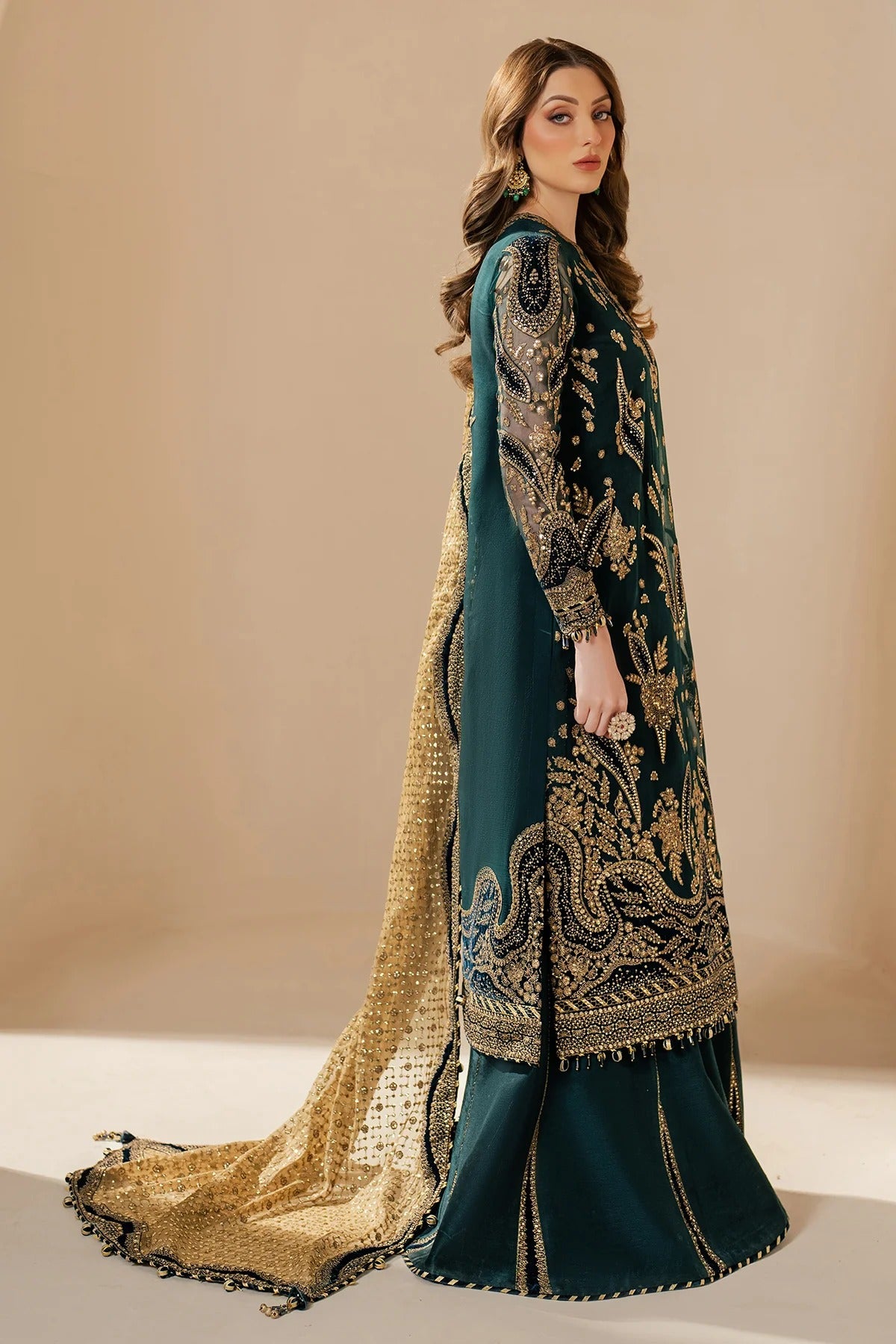 JAZMIN Wedding Formals Embroidered Chiffon Unstitched 3pcs