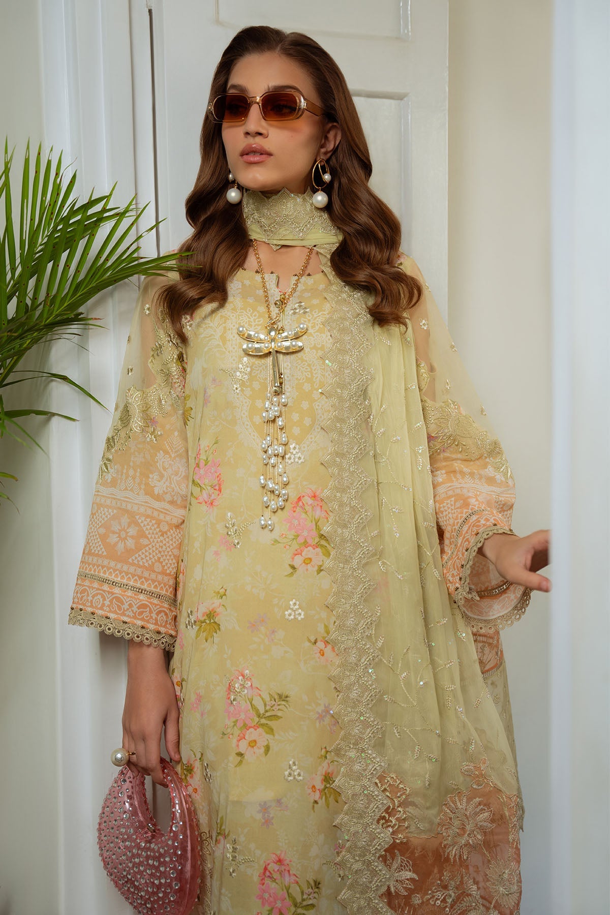 Nureh Maya Swiss Lawn Embroidered Unstitched 3pcs