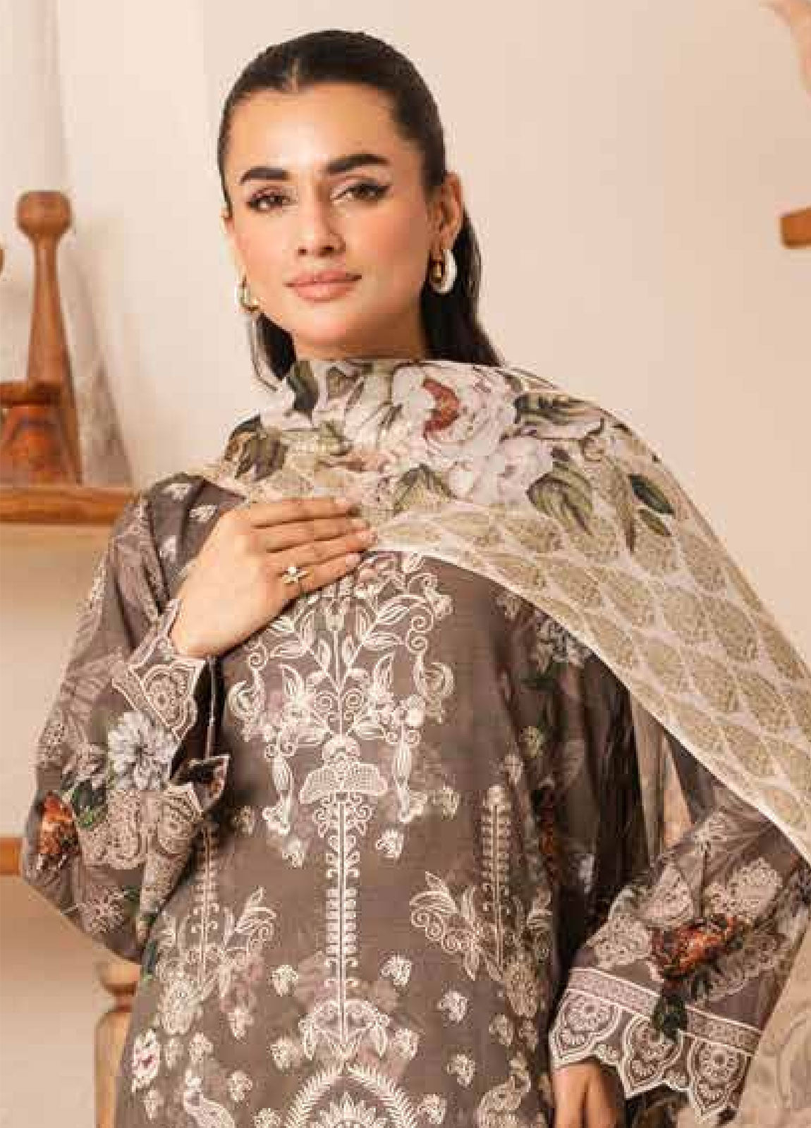 Nehal By Johra Embroidered Printed Lawn Unstitched 3Pcs