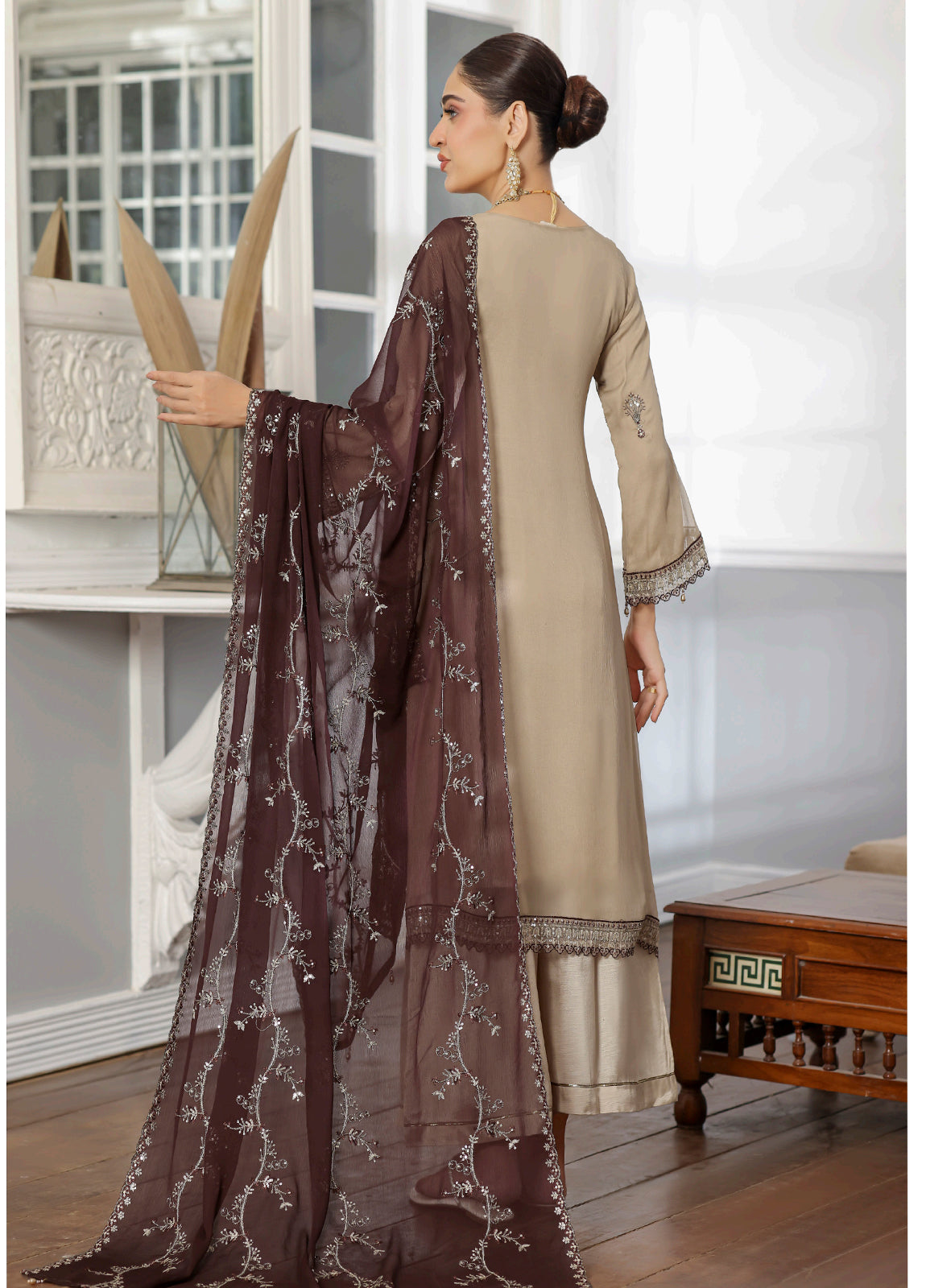 Rang Rasiya By Bin khalid Embroidered Fancy Chiffon Unstitched Three Piece