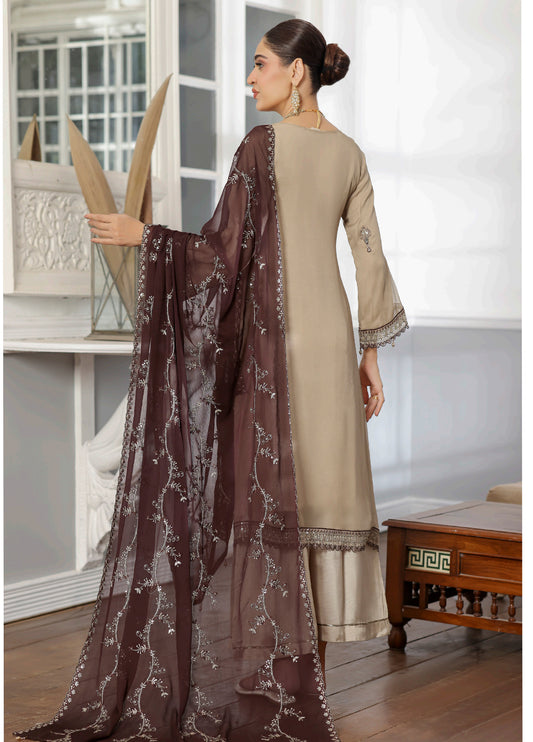 Rang Rasiya By Bin khalid Embroidered Fancy Chiffon Unstitched Three Piece